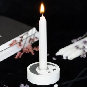 Candle holder, Celestial, moon, stars, witchy, wedding, spellcraft,